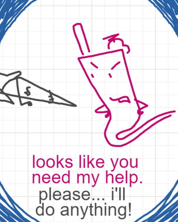 A panel from What's The Point, episode five of the Board Boards object show by Furretwalk/WalkingFurret.